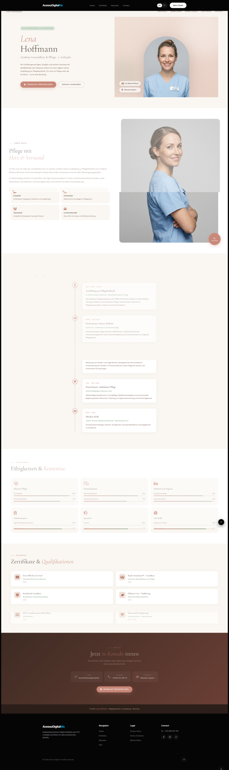 Pflegefachkraft Ausbildung Portfolio