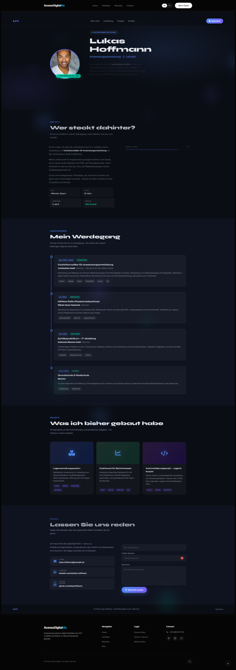 Portfolio template preview