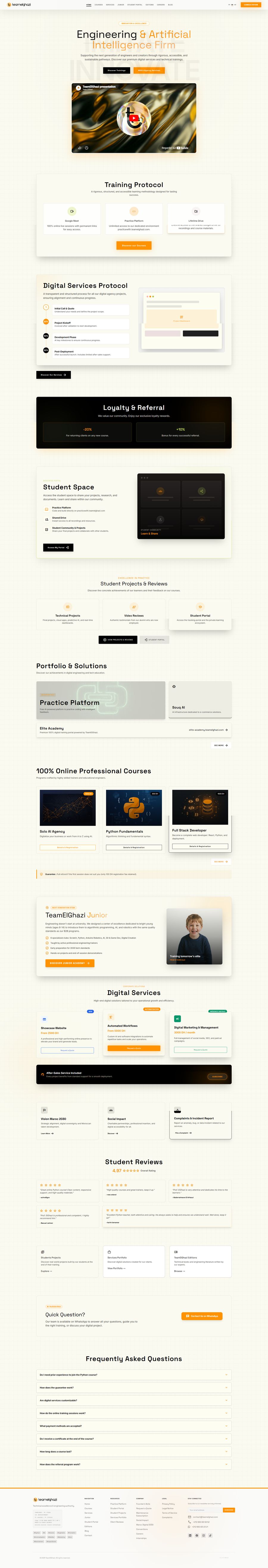Team ElGhazi — engineering & AI training platform
